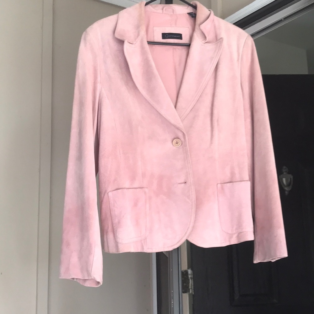 Pink suede jacket